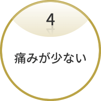 痛みが少ない