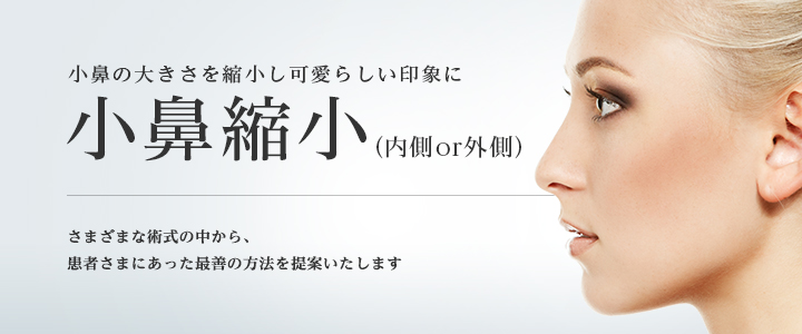 小鼻の大きさを縮小し可愛らしい印象に 小鼻縮小（内側or外側）