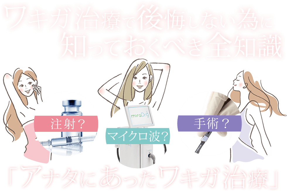 ワキガ治療で後悔しない為に知っておくべき全知識「アナタにあったワキガ治療」