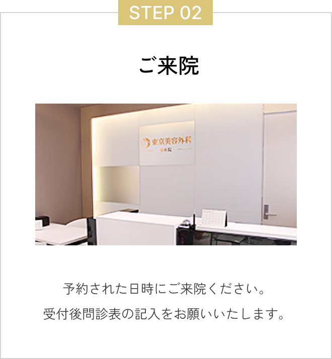  ステップ２ご来院