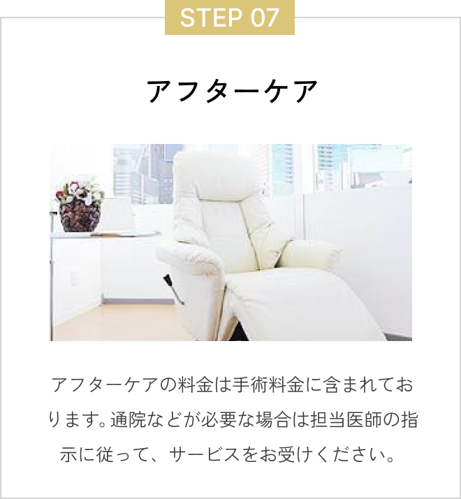  ステップ7アフターケア