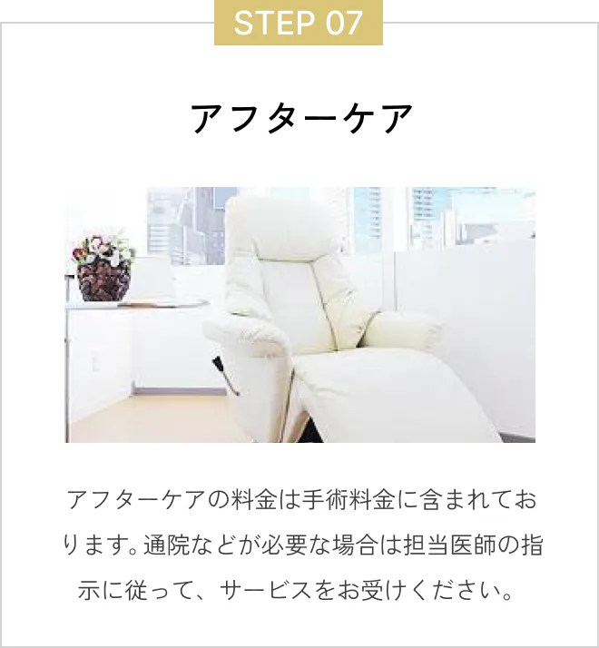  ステップ7アフターケア