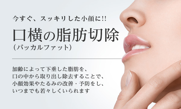 口横の脂肪切除 バッカルファット 美容整形は東京美容外科
